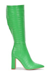 "Strut Your Stuff" Green Crocodile Boots