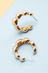 Bubble Hoop Earrings Gold