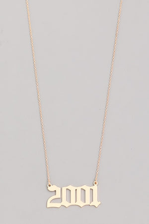 "The Birth Year" Gold Plated Necklace