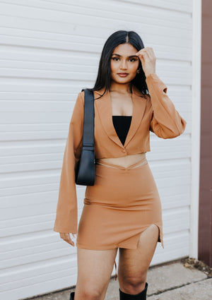 "Willing To Work" Camel 2-Piece - Top