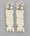 "Bride & Boujee" Beaded Statement Earrings - 2 Colors