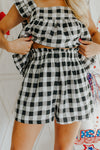"Ready For Today" Black Gingham 2-Piece