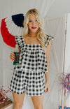 "Ready For Today" Black Gingham 2-Piece