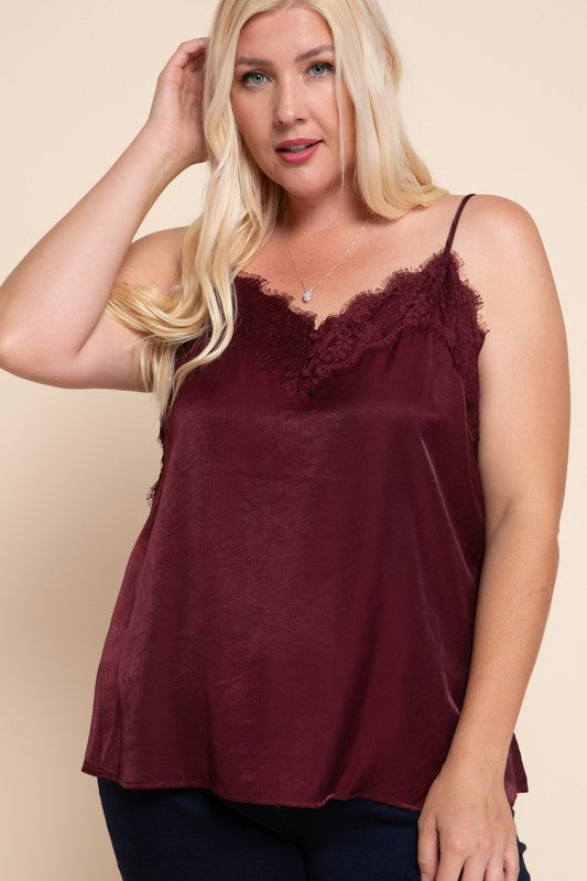 "It's Only Right" Lace Cami - XL+ - 3 Colors