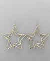 Double Star Earrings Gold