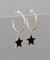 Star Hoops Gold/Black