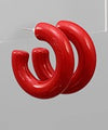 Acrylic Tube Hoops - Red