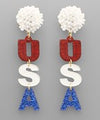 USA Drop Earrings