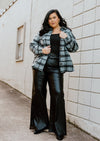 "The Hayek" Slate Button-Up Flannel - XL+
