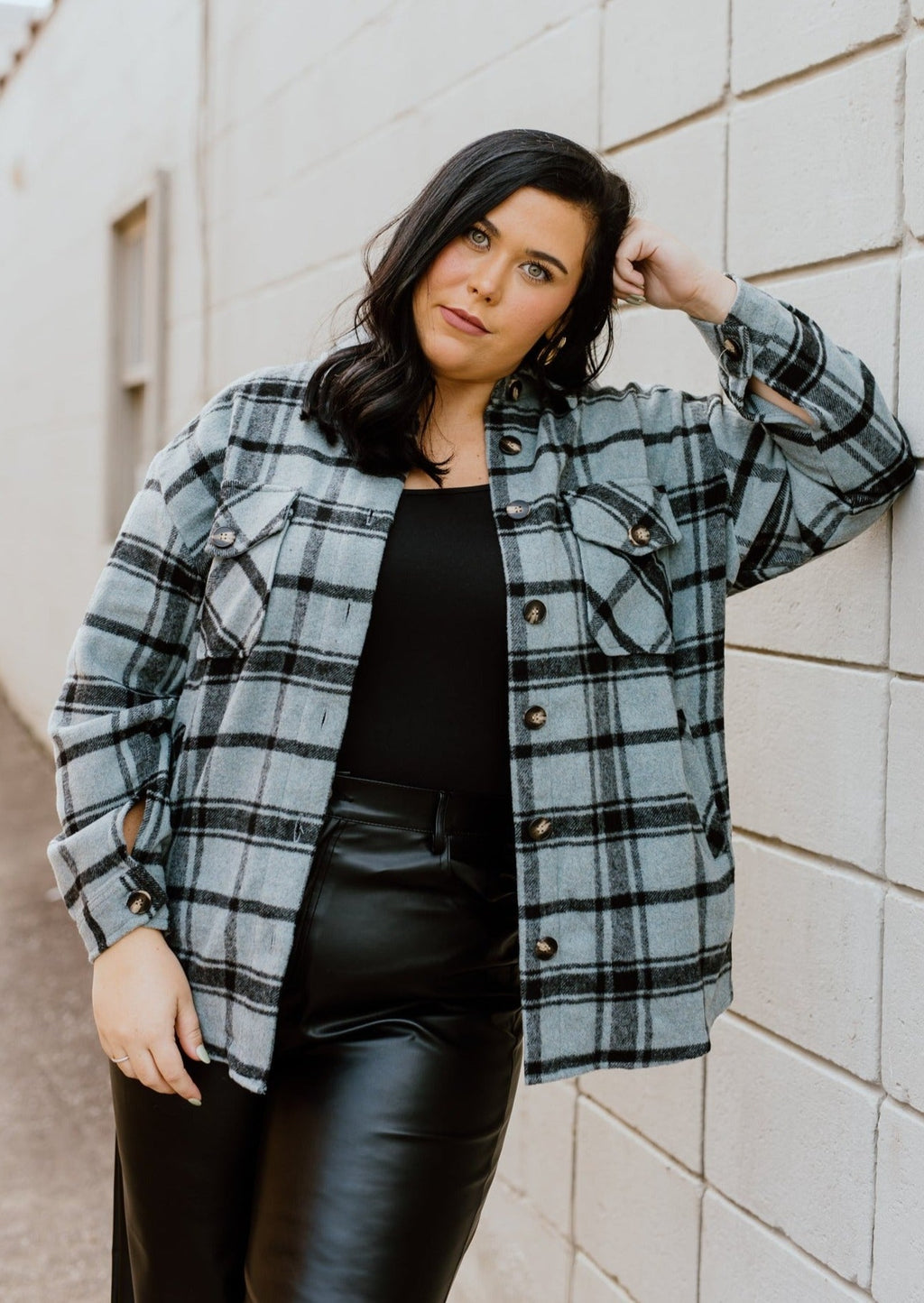 "The Hayek" Slate Button-Up Flannel - XL+