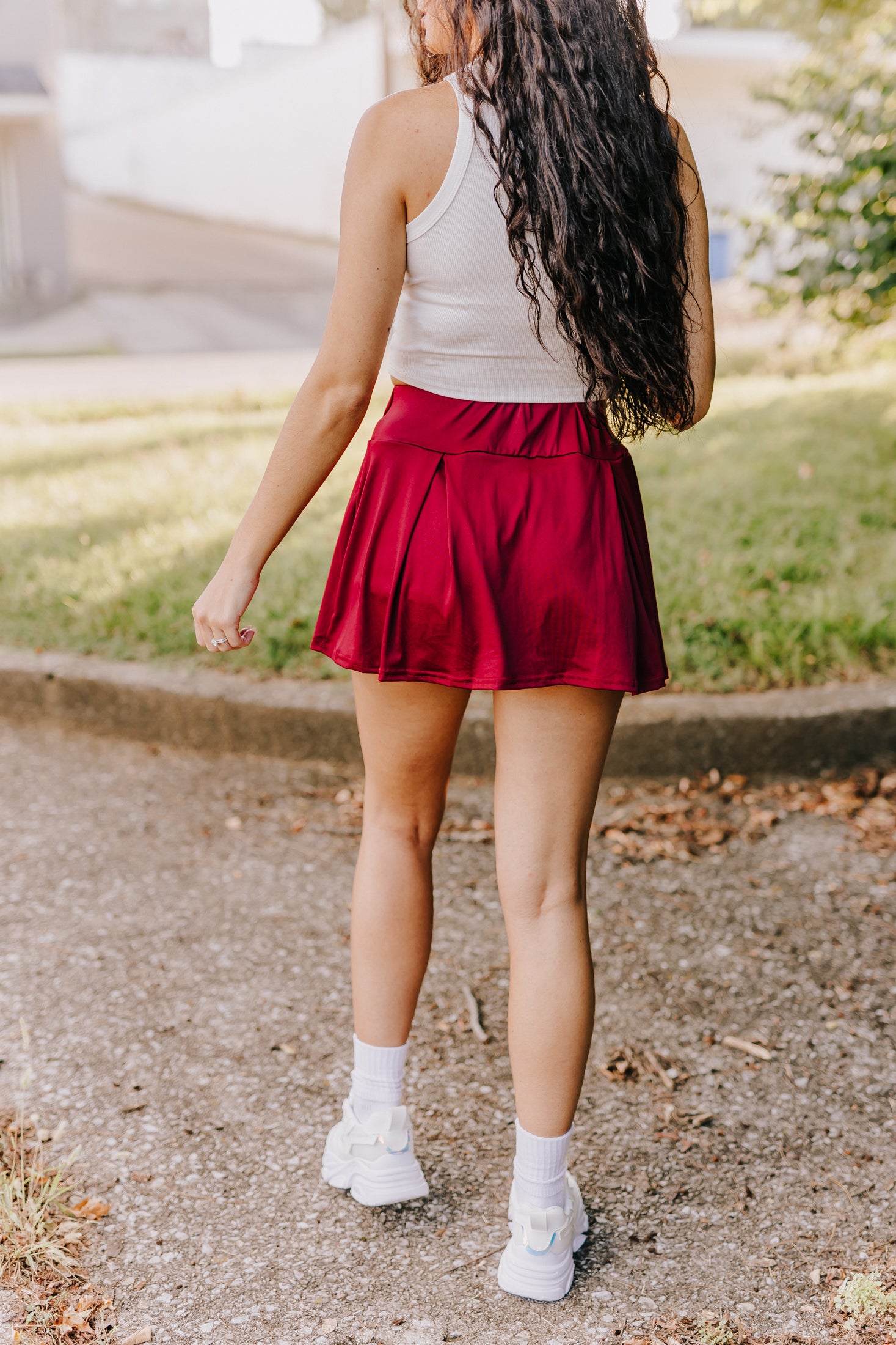 Maroon tennis skirt 2025