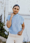"All The Snuggles" Sweater Vest - Lt. Blue