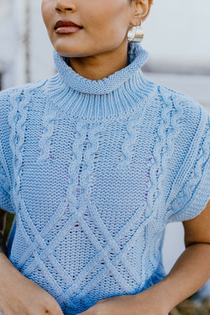 "All The Snuggles" Sweater Vest - Lt. Blue