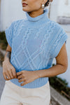 "All The Snuggles" Sweater Vest - Lt. Blue