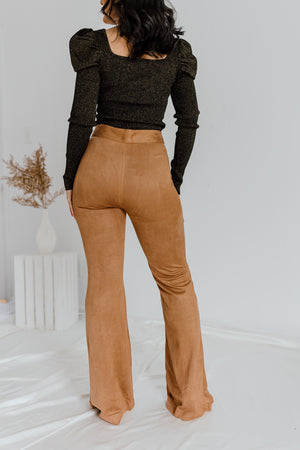 "The Big Reveal" Tan Suede Pants