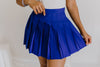 "Go Getter" Blue Pleated Mini Skirt