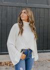 "Be True" Turtleneck Sweater - Cream