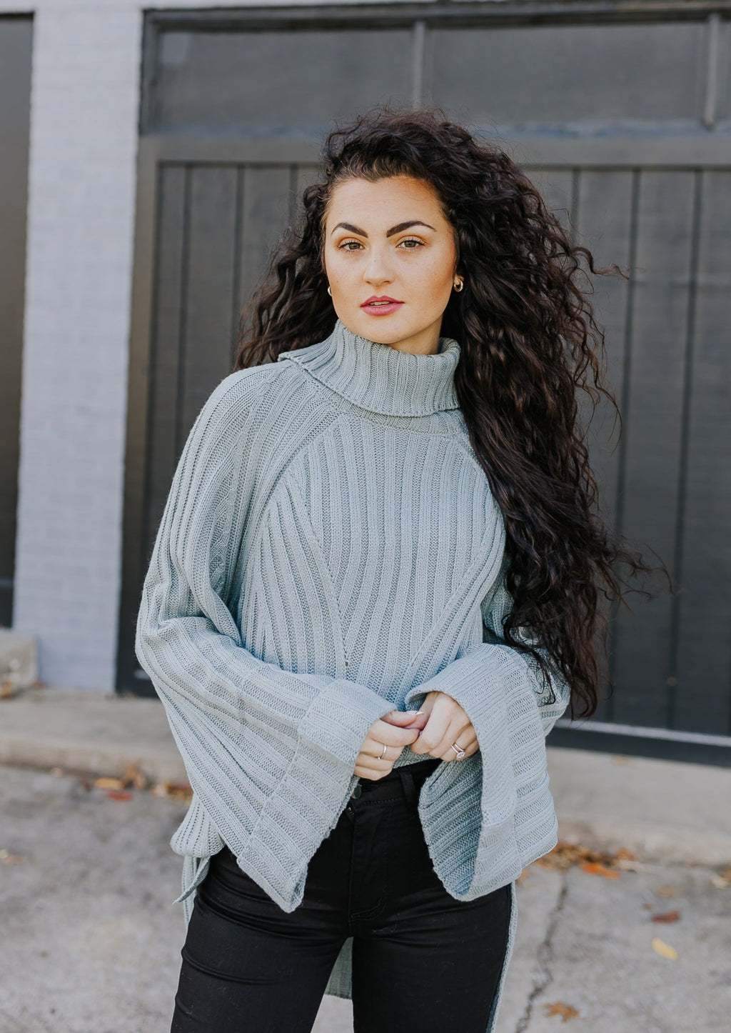 "Be True" Turtleneck Sweater - Slate