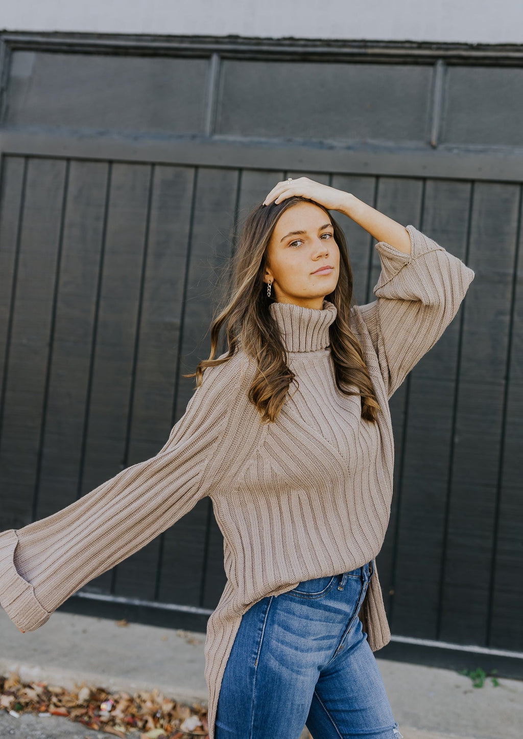 "Be True" Turtleneck Sweater - Mocha