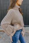 "Be True" Turtleneck Sweater - Mocha