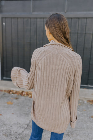 "Be True" Turtleneck Sweater - Mocha
