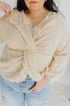 "Amaze & Astonish" Sequin Wrap Sweater - XL+