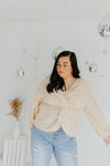 "Amaze & Astonish" Sequin Wrap Sweater - XL+