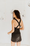 "Against The Odds" Front Cutout Dress - Black