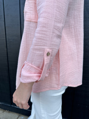 "Better Days" Button Down Top - Pink