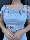 "A Sky Full" Blue Floral Mini Dress