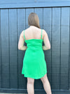 "A Clear Message" Flare Mini Dress - Green
