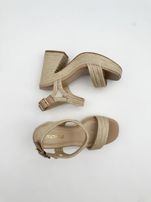 "All You Need" Woven Straw Platform Sandals