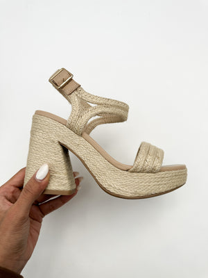 "All You Need" Woven Straw Platform Sandals