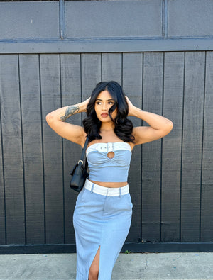 "A Love Like Denim" Two-Piece Skirt Set