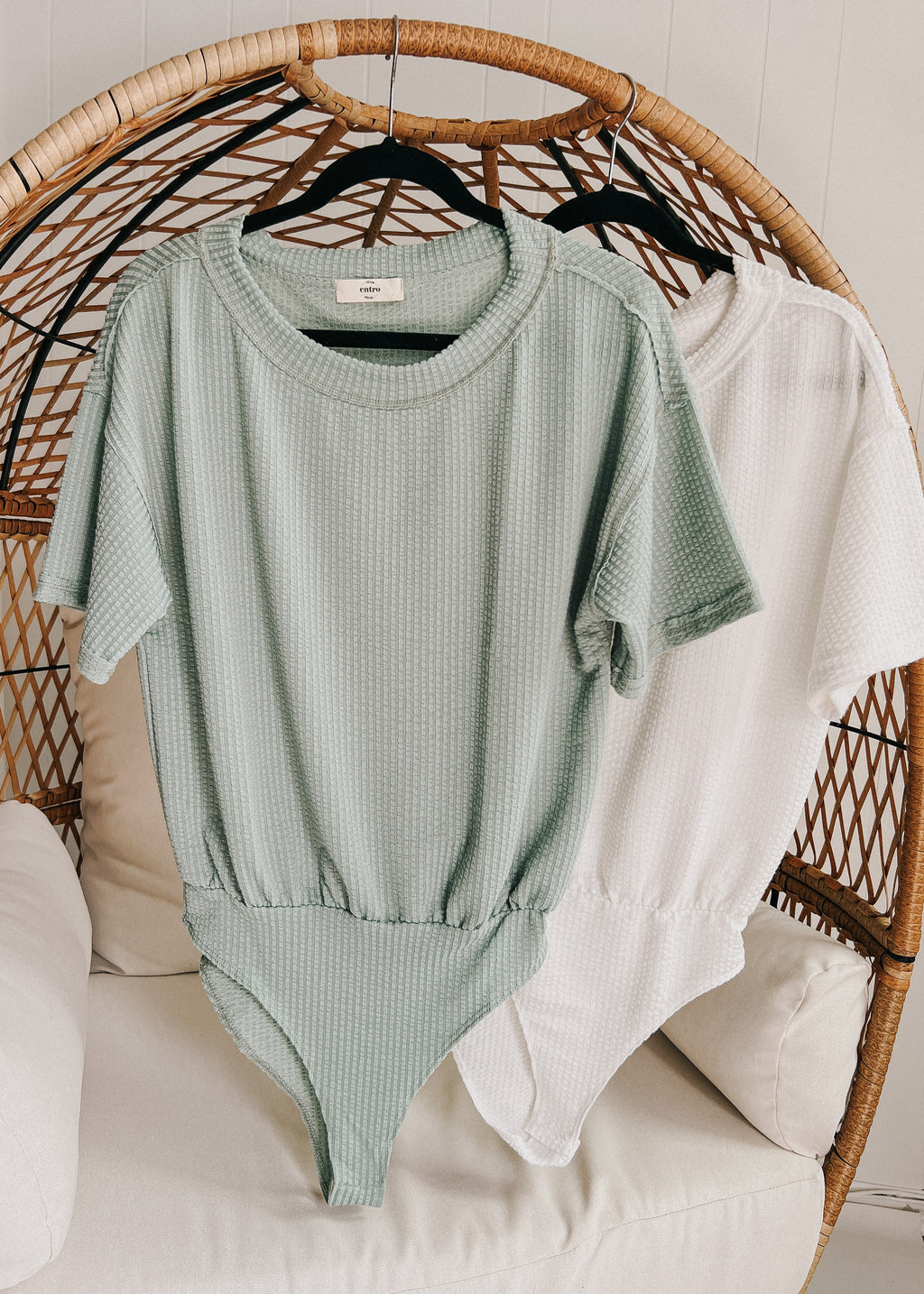 "Find The Edge" Textured Bodysuit - 2 Colors