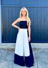 "A Bad Habit" High Rise Wide Leg Pants - Black/White