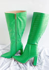 "Strut Your Stuff" Green Crocodile Boots