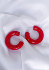 Acrylic Tube Hoops - Red