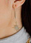 Starburst Pavè Crystal Dangle Earrings - 2 Colors