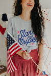 "Stars And Stripes" Lt. Blue Graphic Tee (S-3XL)