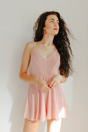 "All A Blur" Open Back Romper - 2 Colors