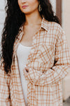 The Beckinsale Flannel Button-Up - Beige