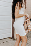 "Fits Like A Glove" Crossback Bodycon Romper - White