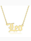 Zodiac "Old English" Plated Necklace