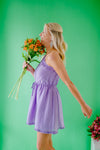 "Wish Come True" One-Shoulder Ruffle Dress - Lavender