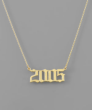 "The Birth Year" Gold Plated Necklace