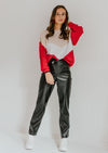 "The Sprouse" Crossover Faux Leather Pants