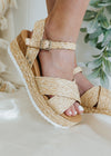 "Years Go By" Braided Straw Platform Sandals