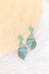 "Don't Be Shell-Fish" Beaded Statement Earrings - Lt. Blue