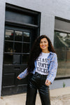 "The Headey" Cropped Plaid Flannel Button-Up - Lt. Blue